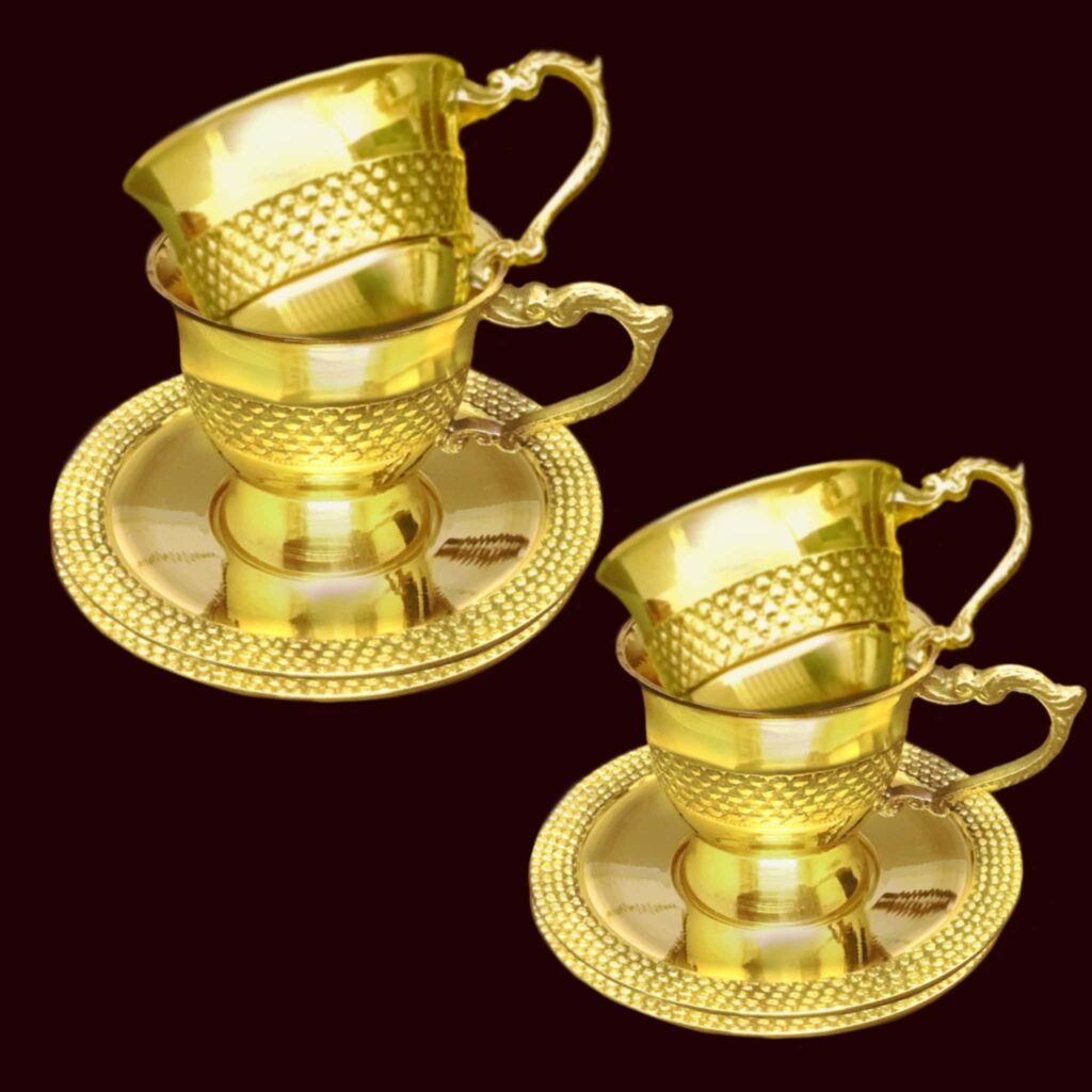 goldenbrew elegance brass gold tea cup and saucer goldenbrew elegance brass gold tea cup and saucer
