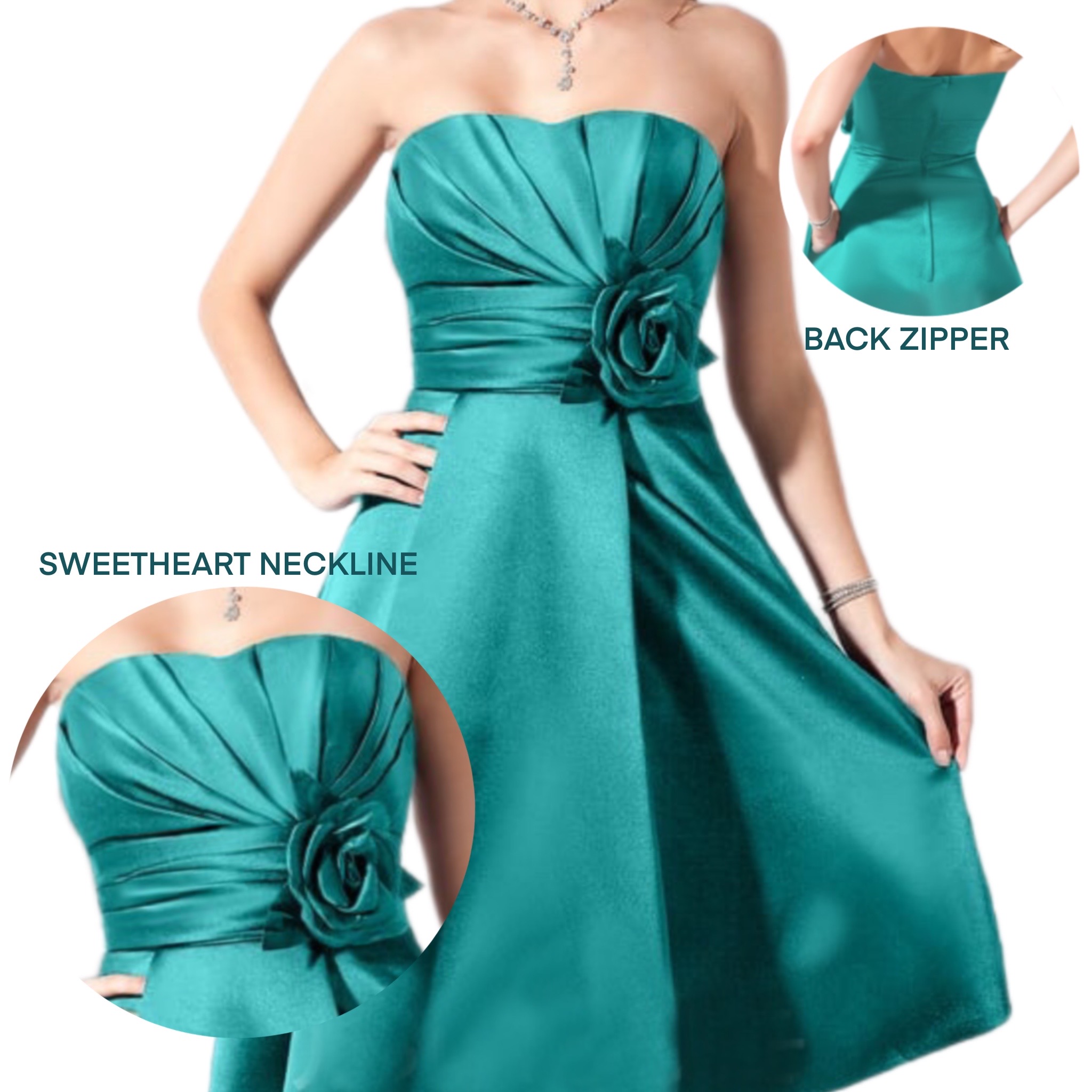 jade luxe strapless pleated rose cocktail/bridesmaid dress tailored size jade luxe strapless pleated rose cocktail/bridesmaid dress tailored size