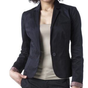 Home women's black short fitted jacket blazer