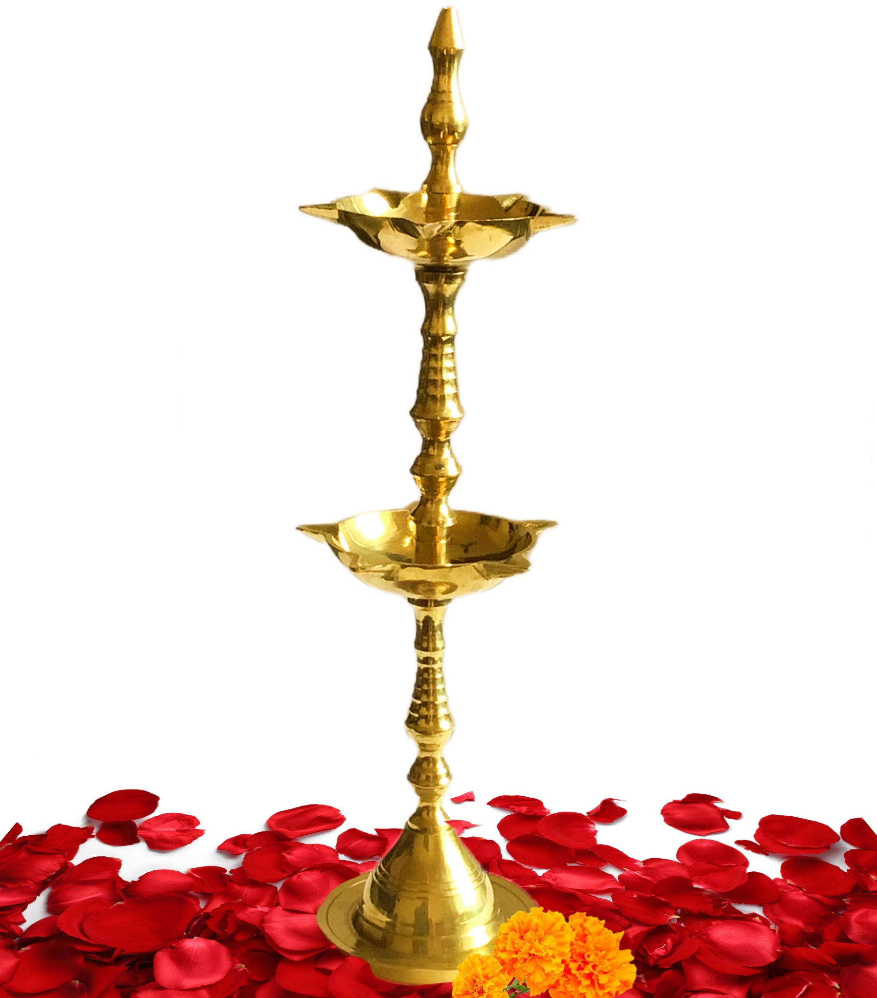 brass kerala diya 2 tier brass kerala diya 2 tier