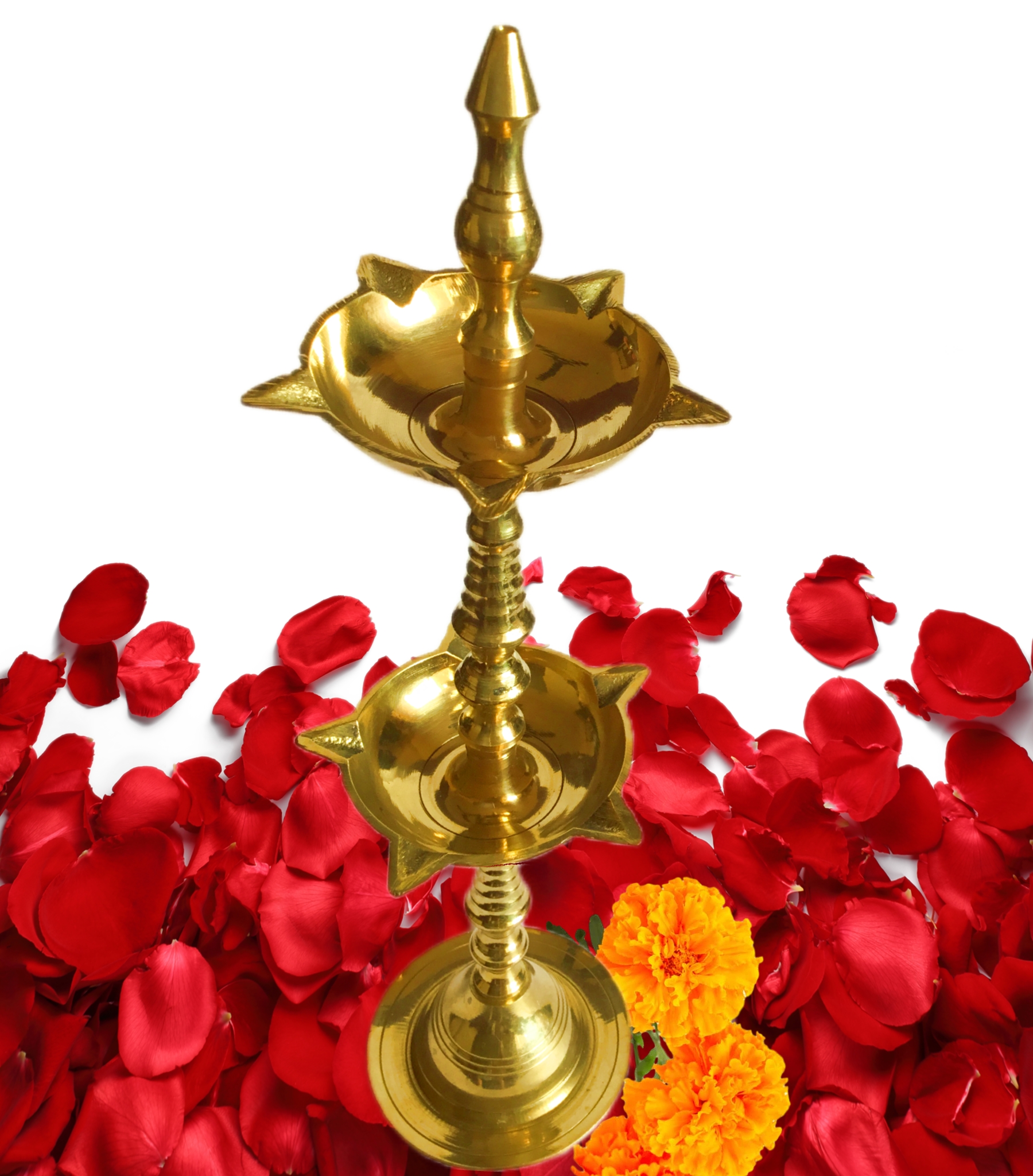 brass kerala diya 2 tier brass kerala diya 2 tier