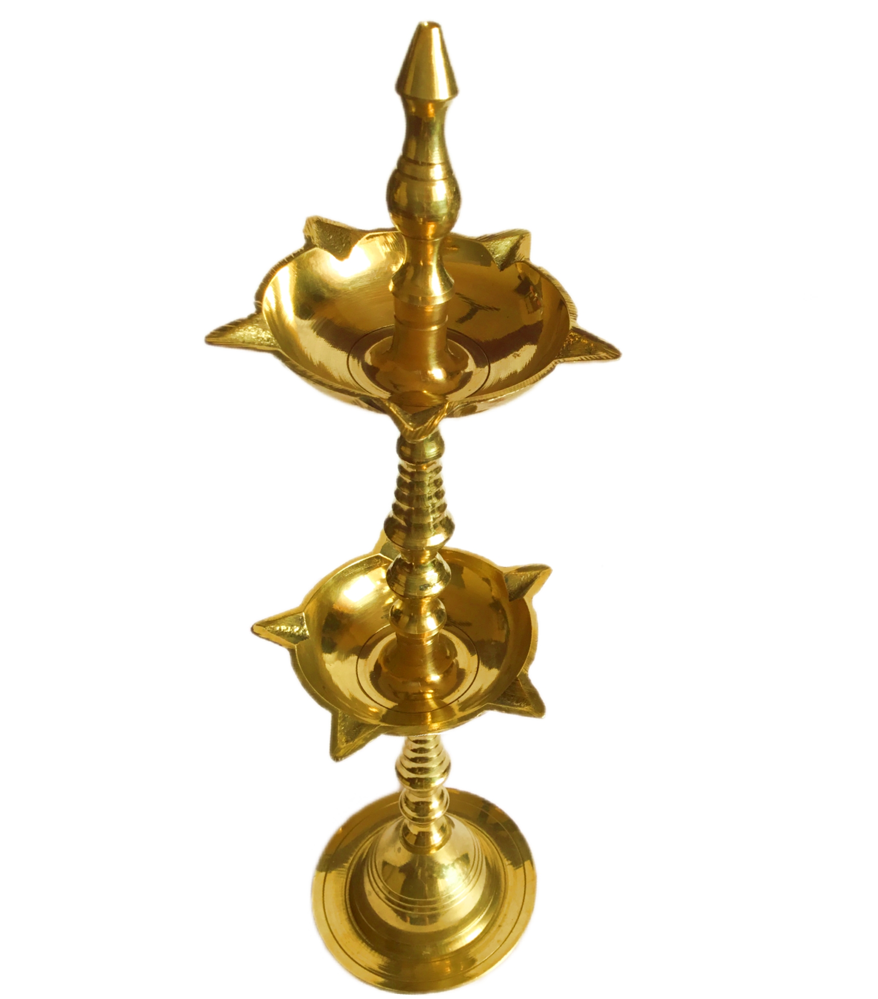 brass kerala diya 2 tier brass kerala diya 2 tier