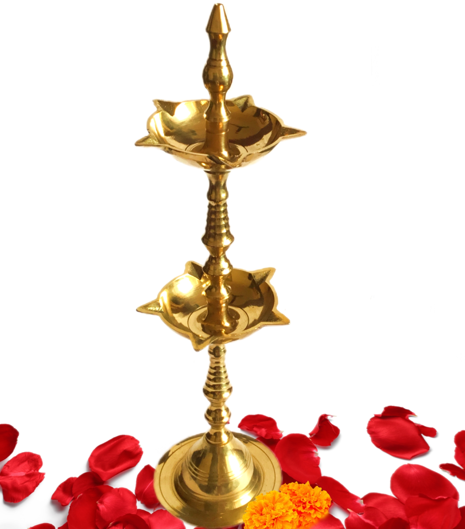 brass kerala diya 2 tier brass kerala diya 2 tier