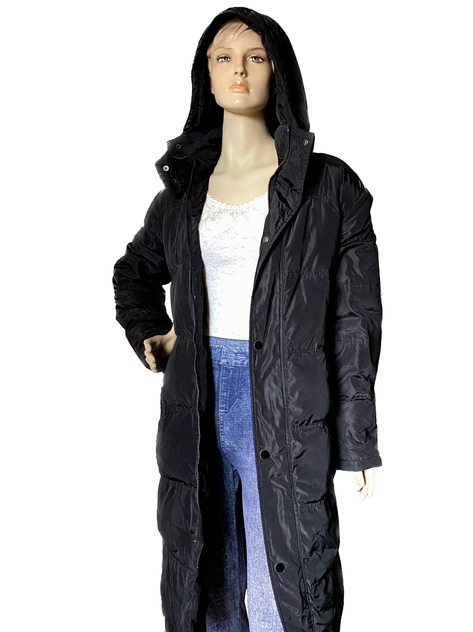 long duck down black parka jacket long duck down black parka jacket