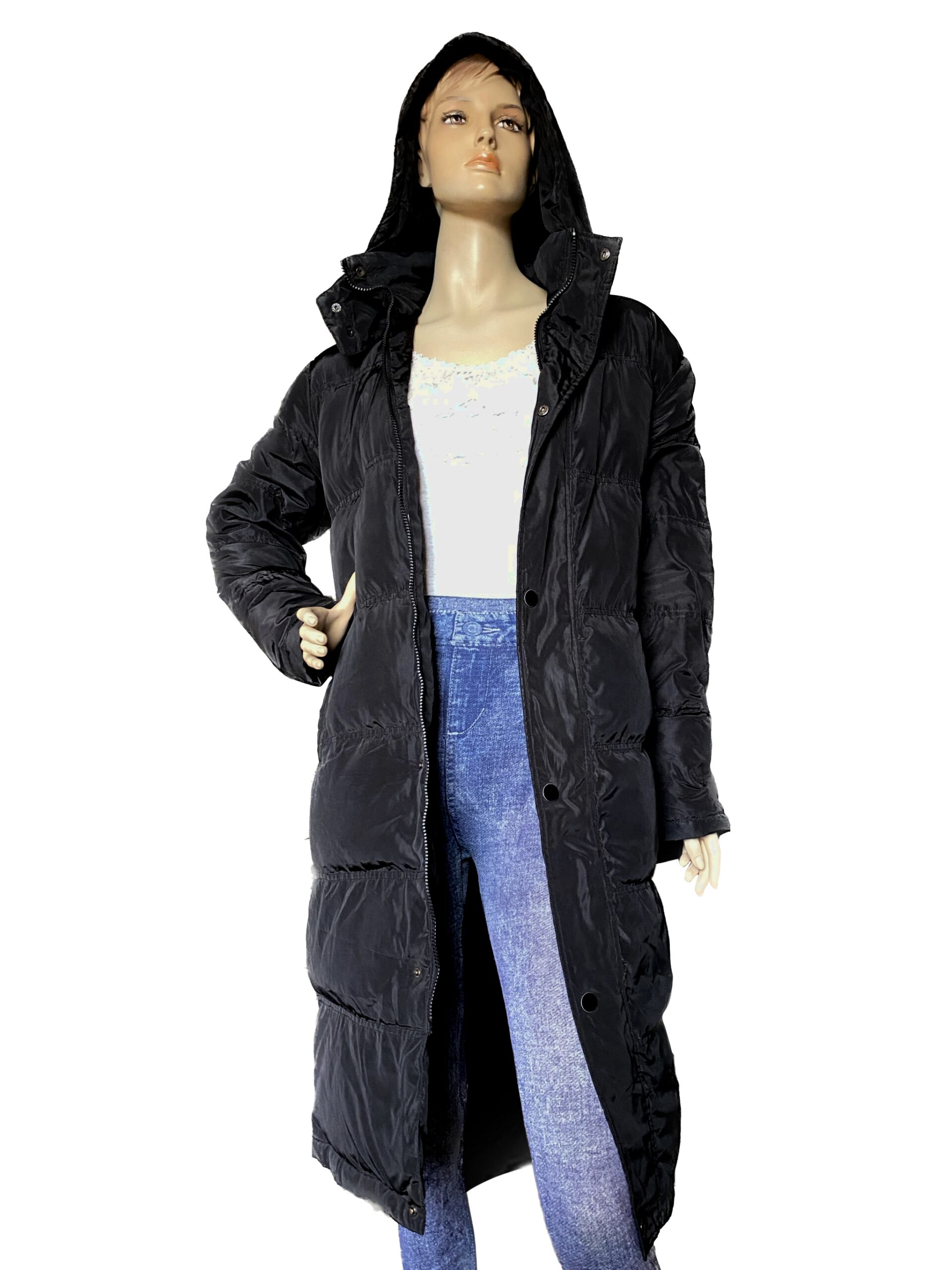 long duck down black parka jacket long duck down black parka jacket